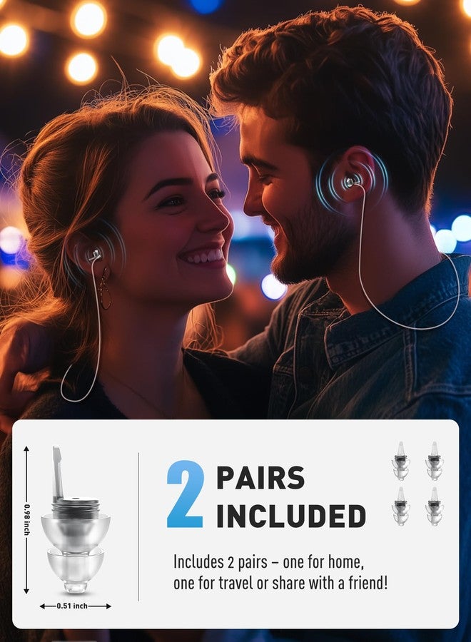 Hearprotek 2 Pairs Concert Ear Plugs, Hearprotek Reusable High Fidelity Noise Reduction Music Ear Plugs for Ear Protection-Soft Hearing Protection Earplugs for Concerts, Musicians, Events (Petite Size) - Image 3